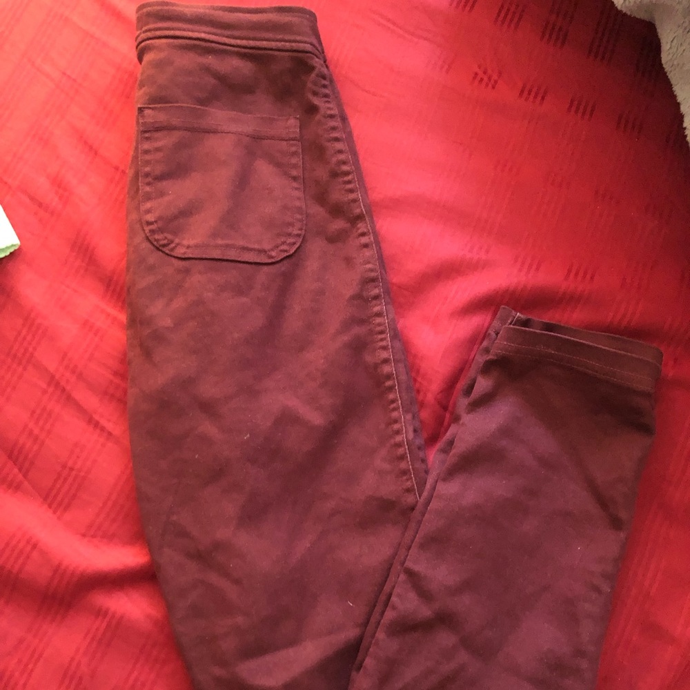 American Apparel Maroon Easy Jeans